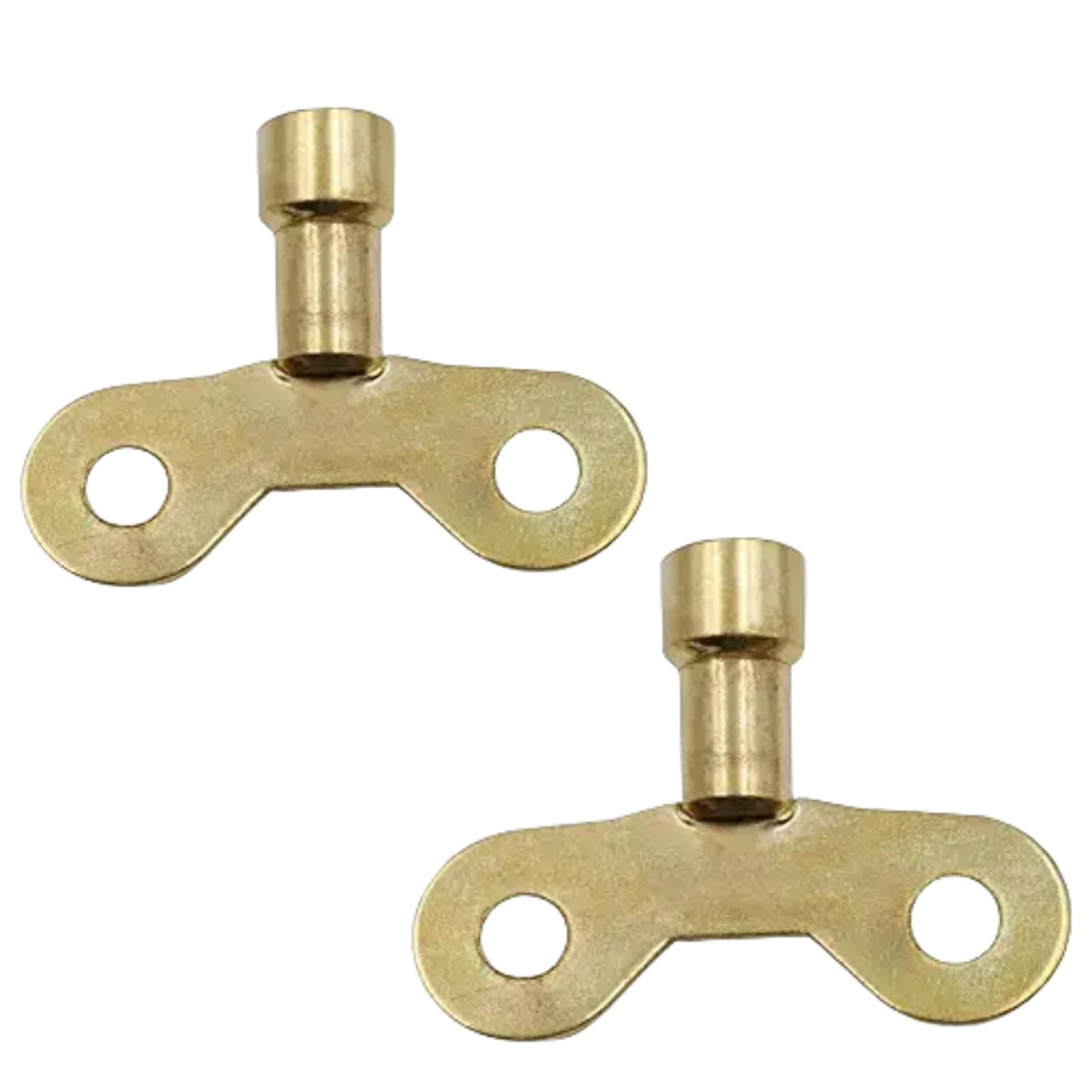 Pchnfei 2Pcs Yellow Brass Radiator Bleed Key - Metal Radiator Bleeding Tool for Venting Air & Home Improvement