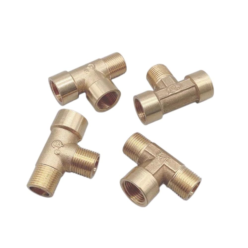 Conector de tubería de latón con rosca macho y hembra de 1/8", 1/4", 3/8" y 1/2", tipo T BSP, accesorios de cobre, FMF, 3/4".