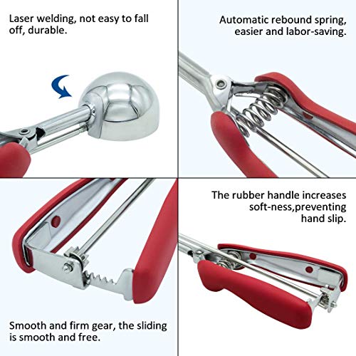 Large Stainless Steel Ice Cream Scoop with Easy Trigger - Image 4