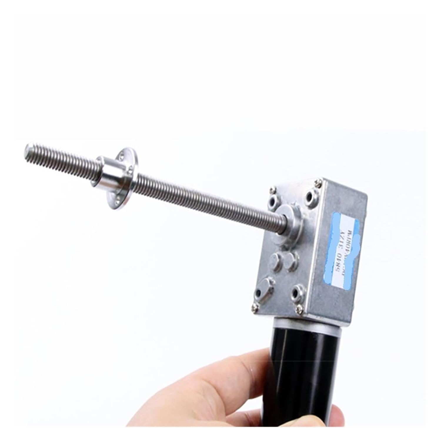 12V 24V Metal Worm Gear DC Gear Motor 116mm Long Axis M8 Threaded Screw Adjustable Speed Can CW CCW Motor 5840-31ZY