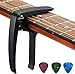 Asmuse Guitar Capo Trigger with 3pcs Guitar Picks For Acoustic And Electric Guitar (Black)