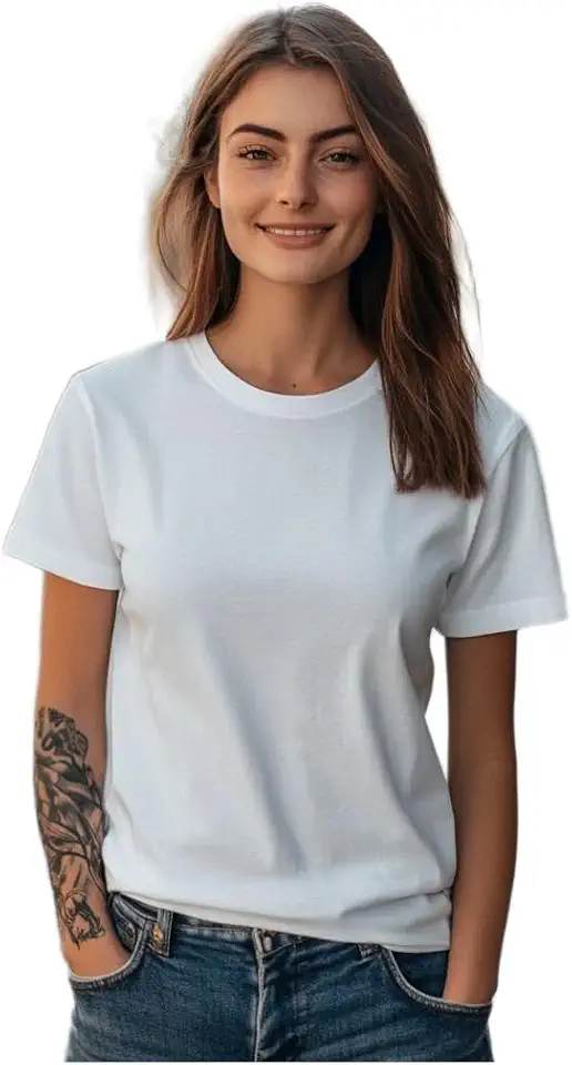 Camiseta Básica Feminina Lisa 100% Algodão Premium Confort