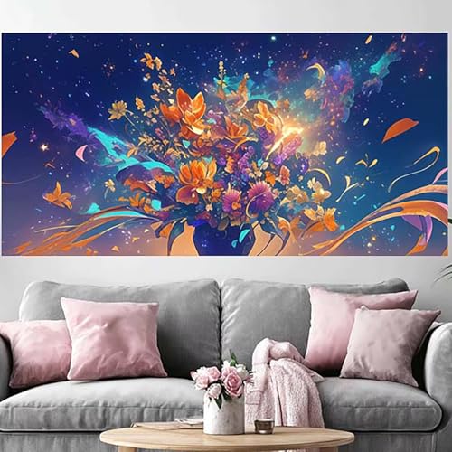 Diamond Painting Fleur 70x140 cm Grand Format Kit Peinture Diamant 5D Full Drill Nouveau 2026