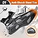 Steel Toe Shoes for Men Mid Cut Work Shoe for Men Industrial Construction Safety Shoes Industrial Work Sneakers Comfortable Lightweight Steel Toe Shoe