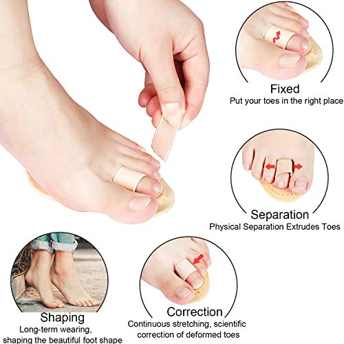 Image of BBTO 12 Pcs Budin Toe Splint Hammer Toe Straightener Support for Men Women