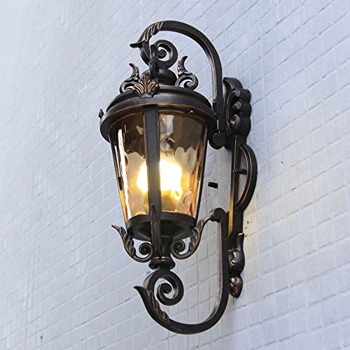 Lampe murale extérieure vintage en verre pour éclairage de cour - 2