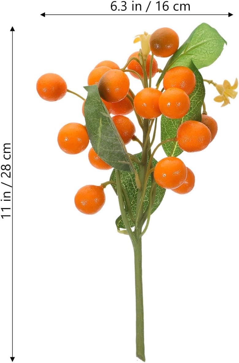 Cabilock Lifelike Artificial Kumquat Fruit String Realistic Fake Citrus Decoration for Home Photography Prop Compact Lightweight Detailed Texture