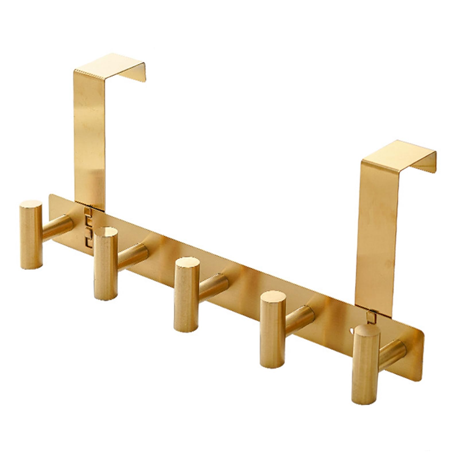 Murye Gold Modern Thin Profile Over Door Hanger Set 5 Hooks With Enhancing Weight Capacity For Everyday Storage Needs Towel Hooks For Door