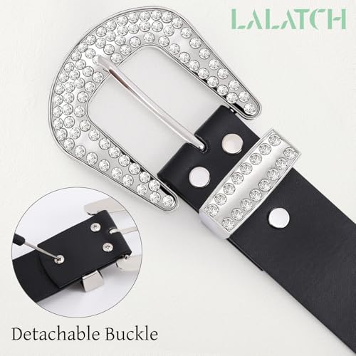 Rhinestone Bling Western Belt for Men & Women - Diamond Leather Belt for Jeans & Pants3