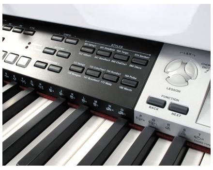 Classic Cantabile, GP-500 - Pianoforte a codino digitale, finitura bianco lucido, inclusapanca + cuffie