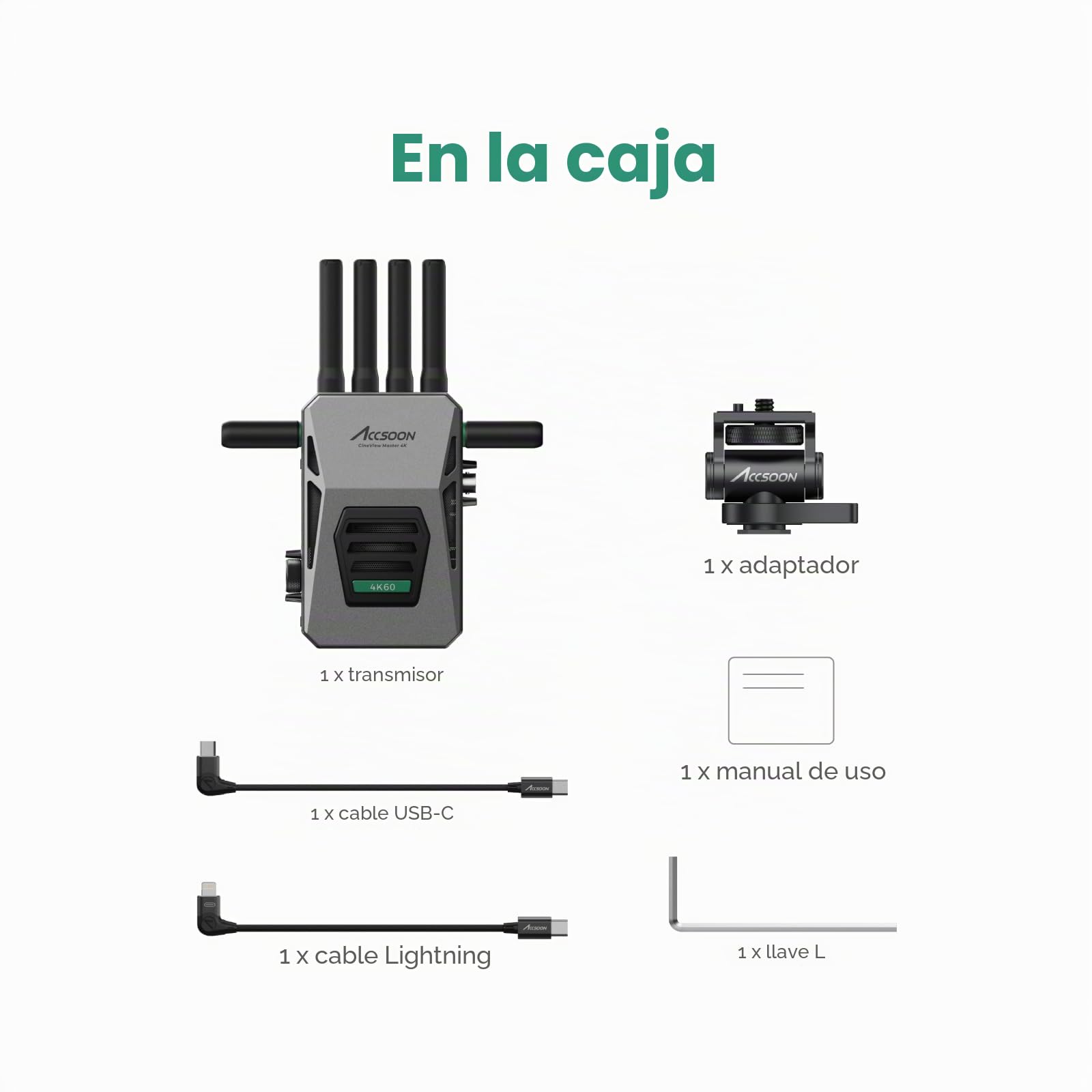 Transmisor CineView Master 4K - Transmisor de vídeo TX inalámbrico con HDMI y SDI