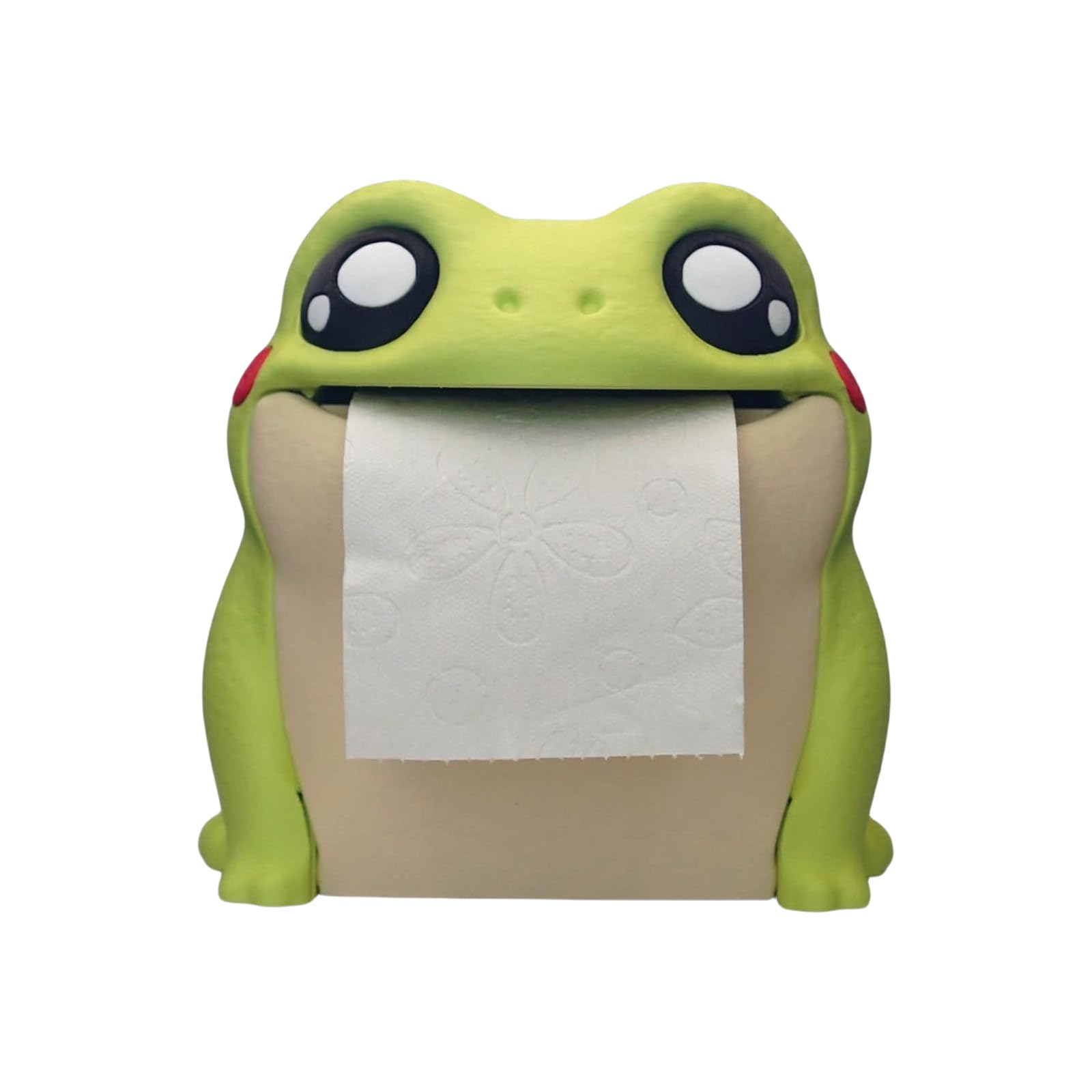 Frogs-Themed Dispenser Easy-Grip Design Spacious Interior Quick Access Home Nursery Decorative Holder Pull Tissue Dispenser
