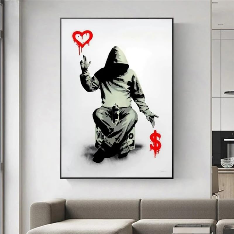 Tableau street art graffiti 40x60cm avec cadre interne mural