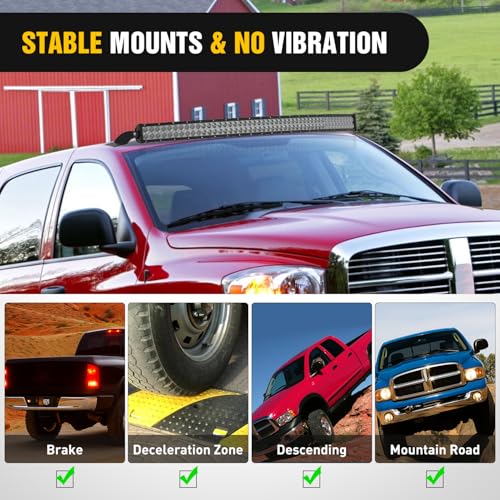 Image of Nilight 52 inch Curved Light Bar Bracket for 02-08 RAM 1500 03-09 RAM 2500 3500