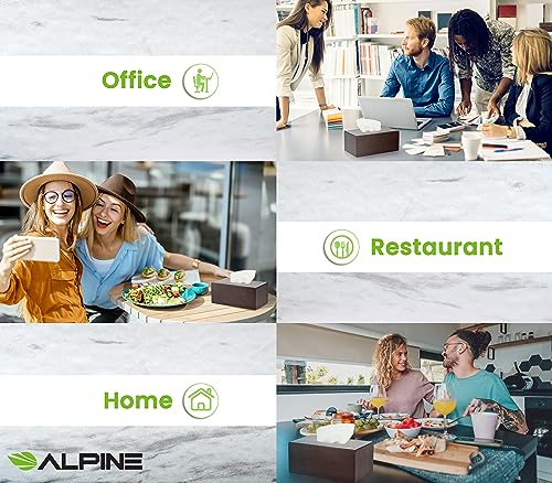 Alpine Industries Acrylic Rectangular Facial Tissue Dispenser Box - Modern Plastic Paper Towel Holder for Car, Kitchen Countertop, Bathroom & Shop … (Rectangular)
