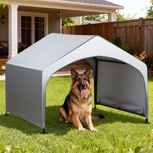 4'x 4'x 3.3' Dog Shade Shelter, Outdoor Dog Tent Dog House Canopy...