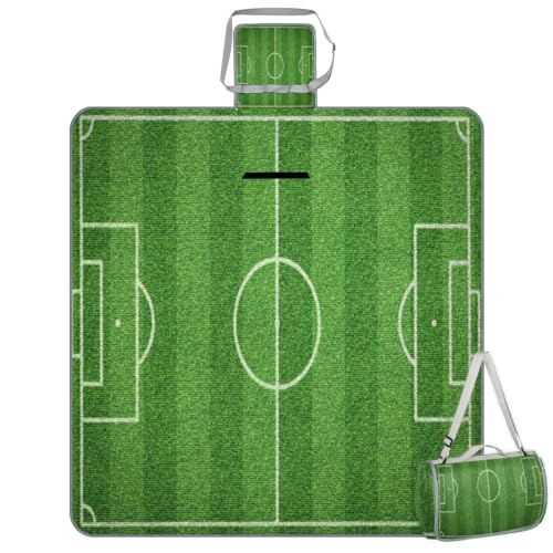 Shimoshe Picnic Blankets 57”x 59”, Soccer Field Waterproof Sandproof Picnic Mat Lightweight Foldable Beach Blanket for Camping Park Grass Beach Outdoor Blanket