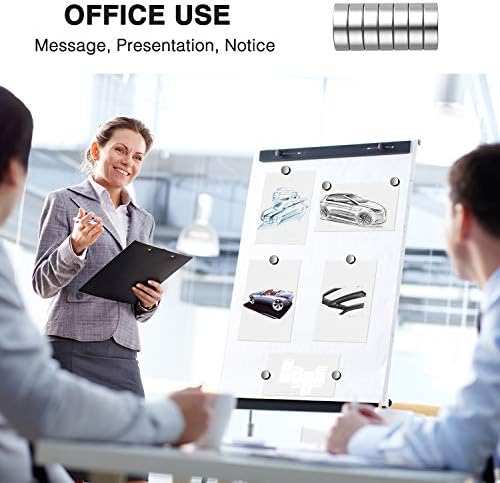 Neodymium Magnet, Extra Strong for Fridge Whiteboard Office Crafts Mini Round Magnets Heavy Duty (10mm×3mm, 60 Pcs)