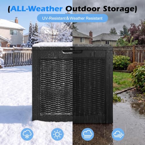Image of Outdoor Storage Box Waterproof, 30 Gallon Deck Box for Patio Storage