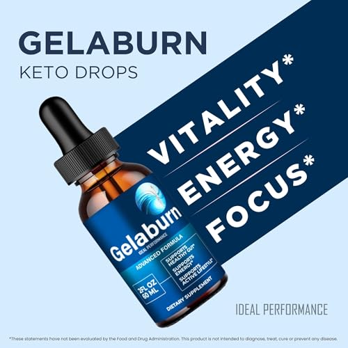 Image of GelaBurn Drops, Official GelaBurn Blood Support Supplement Droppers- Maximum Strength, All Natural Healthy Circulation and Stable Levels, Advanced Gela Burn Health Support Reviews (2 Pack)