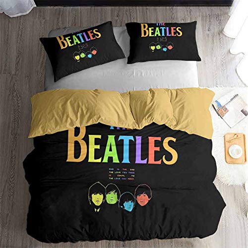 Ensemble De 3 Housses De Couette à Longues Fibres 60, Les Beatles en Pur Coton Et en Satin Assortis (200 x 200 cm… - Les Beatles, Paul McCartney, John Lennon, RIngo Starr, George Harrison Ensemble De 3 Housses De Couette à Longues Fibres 60, Les Beatles en Pur Coton Et en Satin Assortis (200 x 200 cm… – Image 4