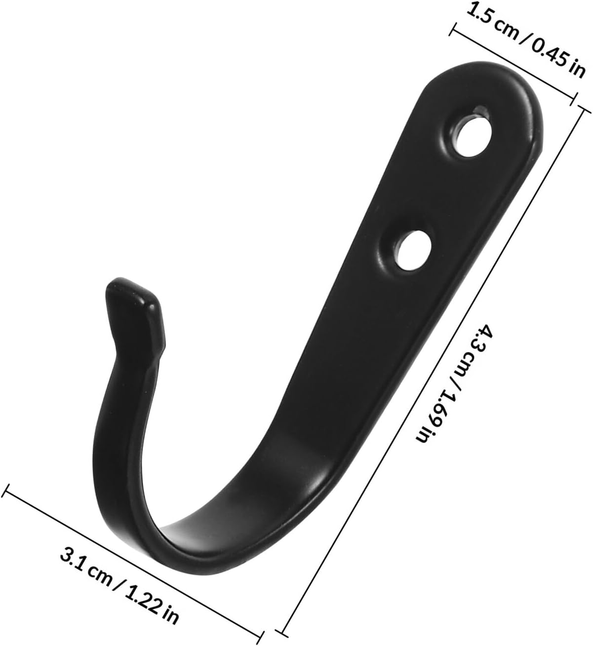 Alipis 10pcs Black Metal Wall Hooks Coat Hanger Hat Hooks Decorative Vintage for Bedroom and Entryway Organization