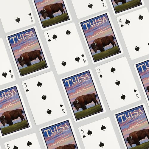 Baraja de Cartas de Poker Lantern Press Tulsa Oklahoma miniatura 4