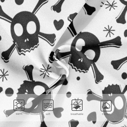 Wusikd Cute Skull Girls' Underwear Cotton Pirate Girls Briefs Soft Toddler Underwear 3T Multi3