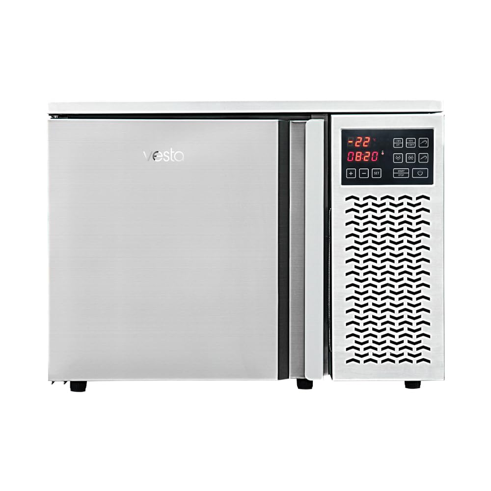 Vesta Precision Abatidor de Temperatura Compacto BF200 con Capacidad 3 Bandejas GN 1/2 | Hasta 7kg de Producción | Arcón Congelador para Enfriar y Congelar Alimentos en Tiempo Reducido