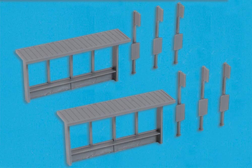 Modelscene 5192 N Gauge Bus Stops (Pack 2)