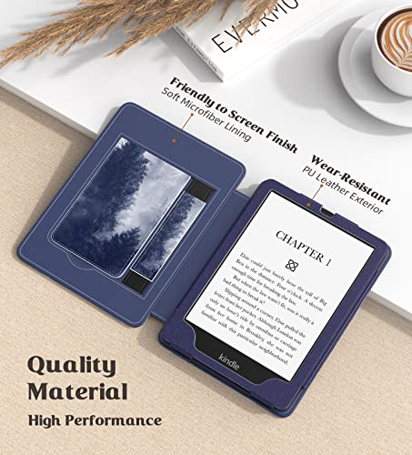 Image of MoKo Case for 7 inch /6.8 inch Kindle Paperwhite(12th /11th Generation-2024 /2021) and Kindle Colorsoft Signature Edition, Slim PU Shell Cover Case with Auto-Wake /Sleep for Kindle Paperwhite 2024, Gray Forest