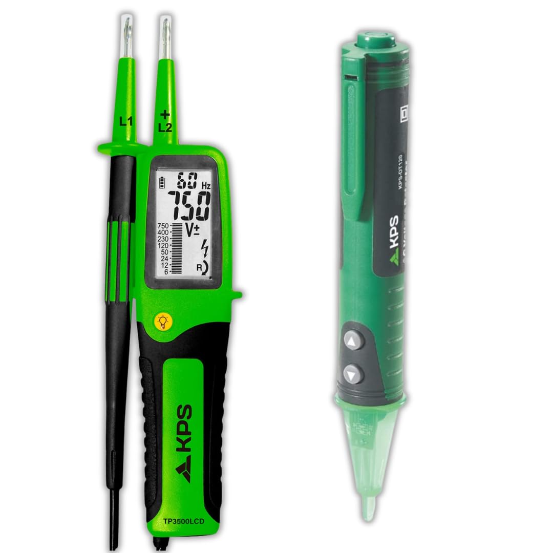 KPS Kit Comprobador de Tensión LCD y Detector Sin Contacto