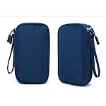 eYistar Diabetic Supplies Travel Case Organizer for Test Strips, Lancets, Needles, Lancing Device, Glucose Meter, Alcohol Wipes, Insulin Pens, Syringes, Diabetes Testing Kit Storage Bag (Blue)