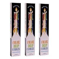 Algopix Similar Product 19 - Color Drip Candles 3Pack 6 candles