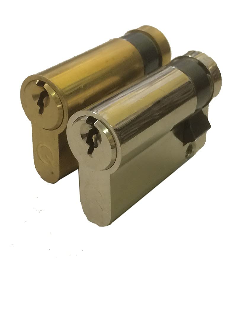 Half Size Euro Profile Cylinder - 10/30 Nickel 1/2 Cylinder