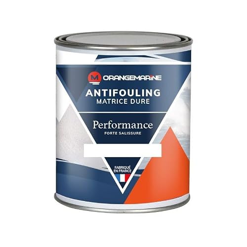 Orangemarine Antifouling Matrice Dure Performance Peinture Anti-salissures pour Coque de Bateau – Protection Zones Moyenne à Forte salissure – 750 ML - différents Coloris (Noir)