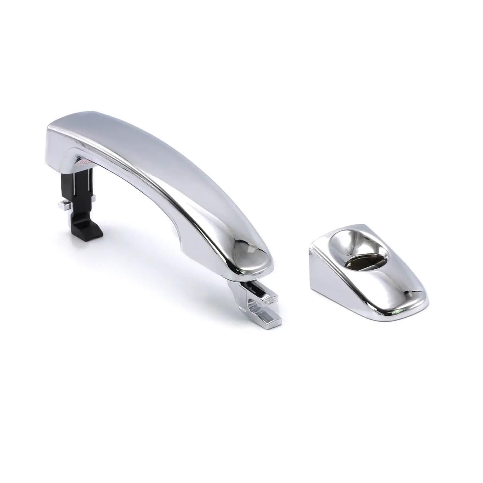 Punxdda Car Exterior Door Handle for Ranger for Everest T6 T7 for Mazda for BT50 2012-2020 Outer Exterior Door Handle Chrome with Cap(Handle with Key Hole)