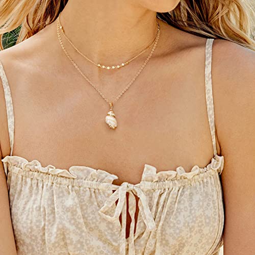 Natural-Seashell-Shell-Scallop-Pendant-Choker-Necklace-Adjustable-18K-Gold-Plated-Cable-Chain-Handmade-Jewelry-for-Women-Girls