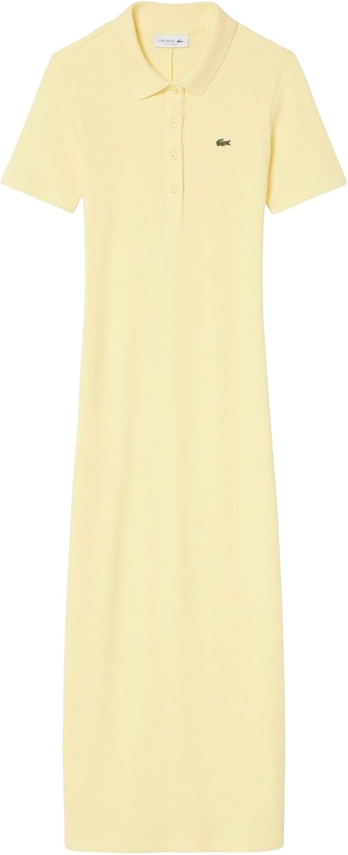 Women's Long Ribbed Cotton Polo Dress