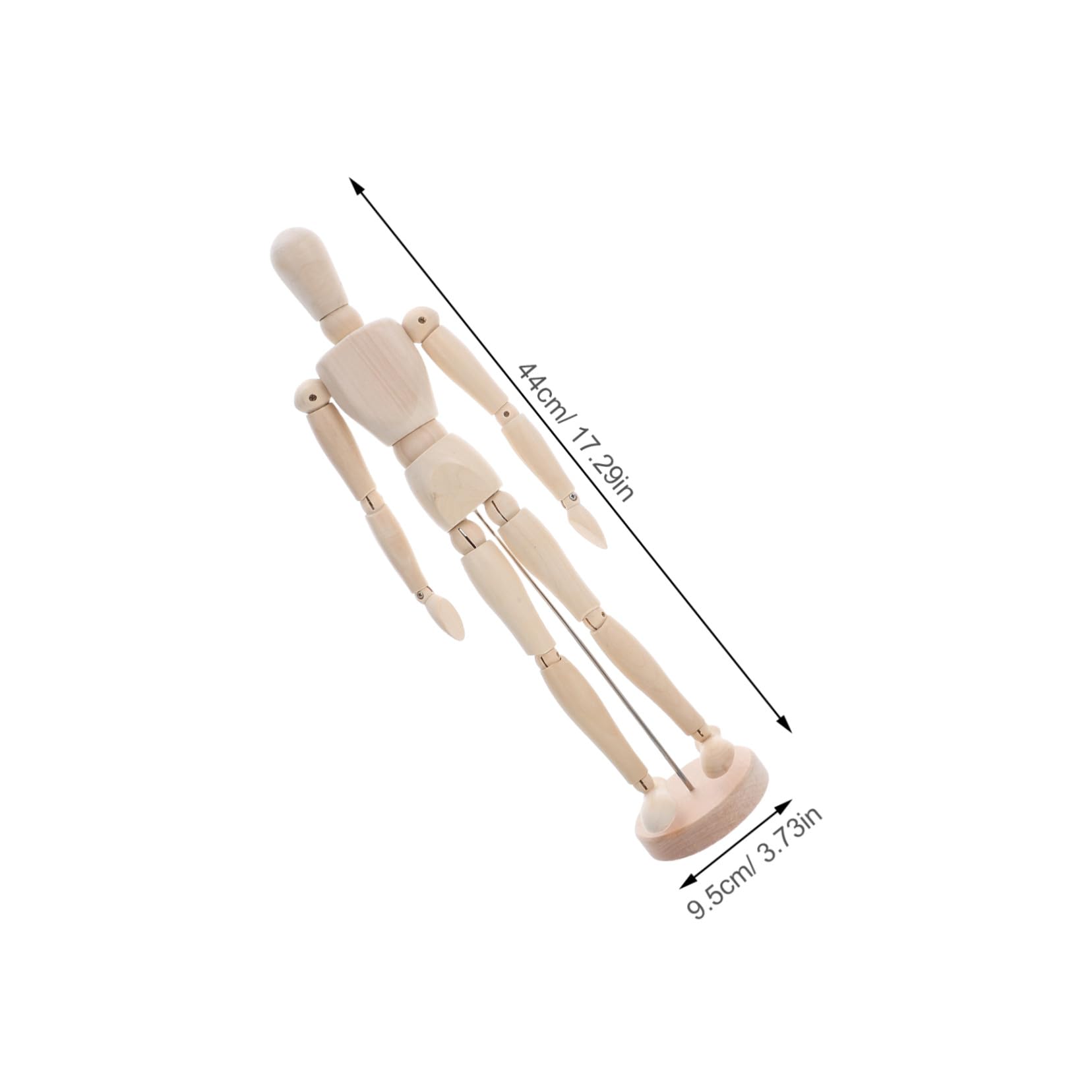 Veemoon Manichino Artistico in Legno Articolato 16 Pollici da Disegno | Modello Umano Posabile, Beige, per Schizzi e Pittura, Aiuto Educativo e Pezzo Decorativo