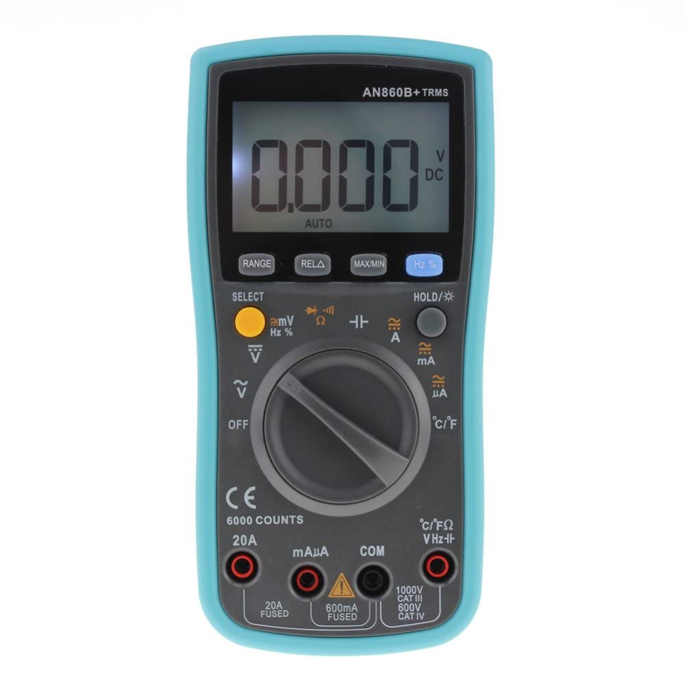 GenericWorldCare® TRMS Multímetro Digital de 6000 Contagens Backlight Temperatura Gama Amperímetro AC DC Ohm Voltímetro de Alta Qualidade
