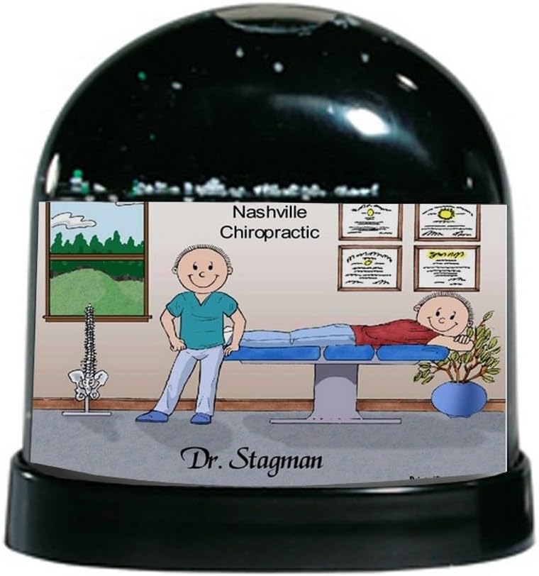 PrintedPerfection.com Personalized Chiropractor - Male Snow Globe Gift
