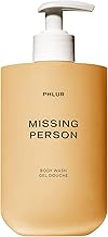 PHLUR Missing Person Body Wash - Gentle Gel-Serum Cleanser - Sulfate-Free with Antioxidants & Vitamins - Floral Body Wash with Bergamont, Musk, Orange & Sandalwood (16 Fl Oz)