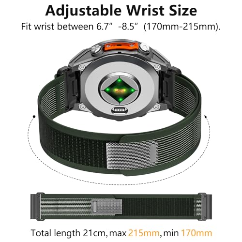Correa de nylon 20mm compatible Garmin Fenix 8/7S/6S miniatura 3