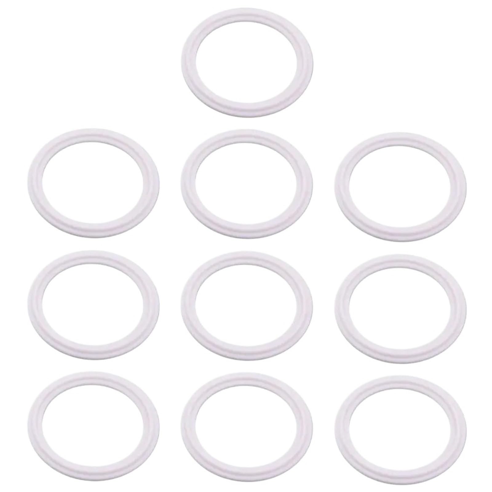 5/10 PCS 3/4'' 1'' 1.5'' 2" 3'' 4'' 6'' 8'' Tri Clamp Sanitary PTFE Gasket Seal(5 PCS,63mm - 77.5mm)