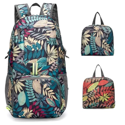 CHAOHUO Lightweight Hiking Camping Beach Sports Backpack Lightweight Day Bag Small Travel Outdoor Foldable Backpack (Blue)