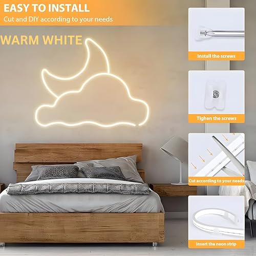 Image of HEADLY 5-Metre Warm White Neon Light Strip with 600 LEDs and 12V Adapter - Ideal for Wall Decorations,Parties Celebrations,Bars and Custom Neon Displays (Pack of 1)