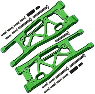 Aluminum 6061-T6 Front Lower Arms for Traxxas 1/8 4WD Sledge Monster Truck 95076-4 - 23Pc Set Green