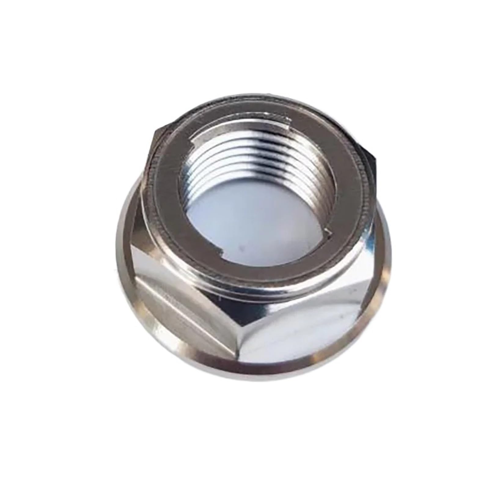 Tuercas con reborde hexagonales autoblocantes de titanio M5-M18, Hardware de cierre de bloqueo de cabeza antibloqueo for motocicleta(M18x1.5mm 1pc)