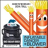 20FT Bright Orange Skyer Wacky Waving Inflatable Fly Sky Guy Puppet Advertising Dancing Tube Includes 1HP SKYER Blower!